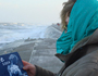 Bei Sturm auf Norderney am Strand